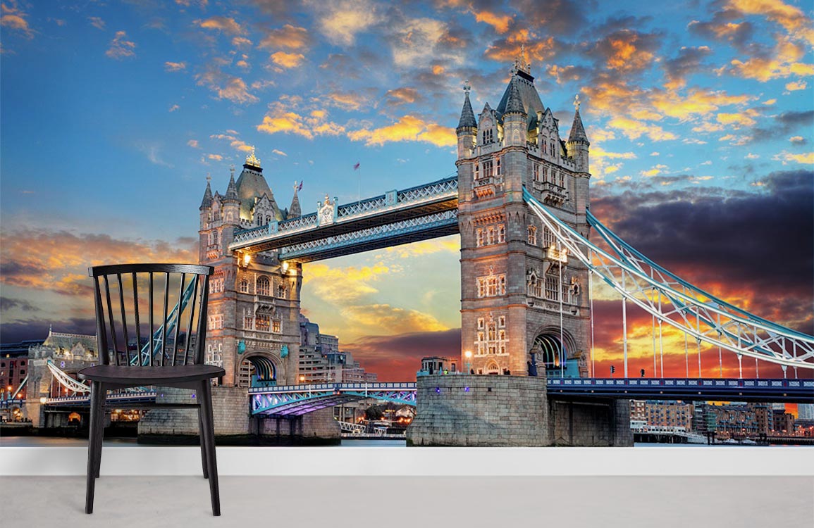 famous tower bridge view wallpaper for room