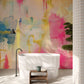 Abstract Watercolor Brushstroke Wallpaper in bathroom