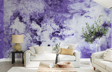 Abstract Purple Marble Effect Mural Wallpaper