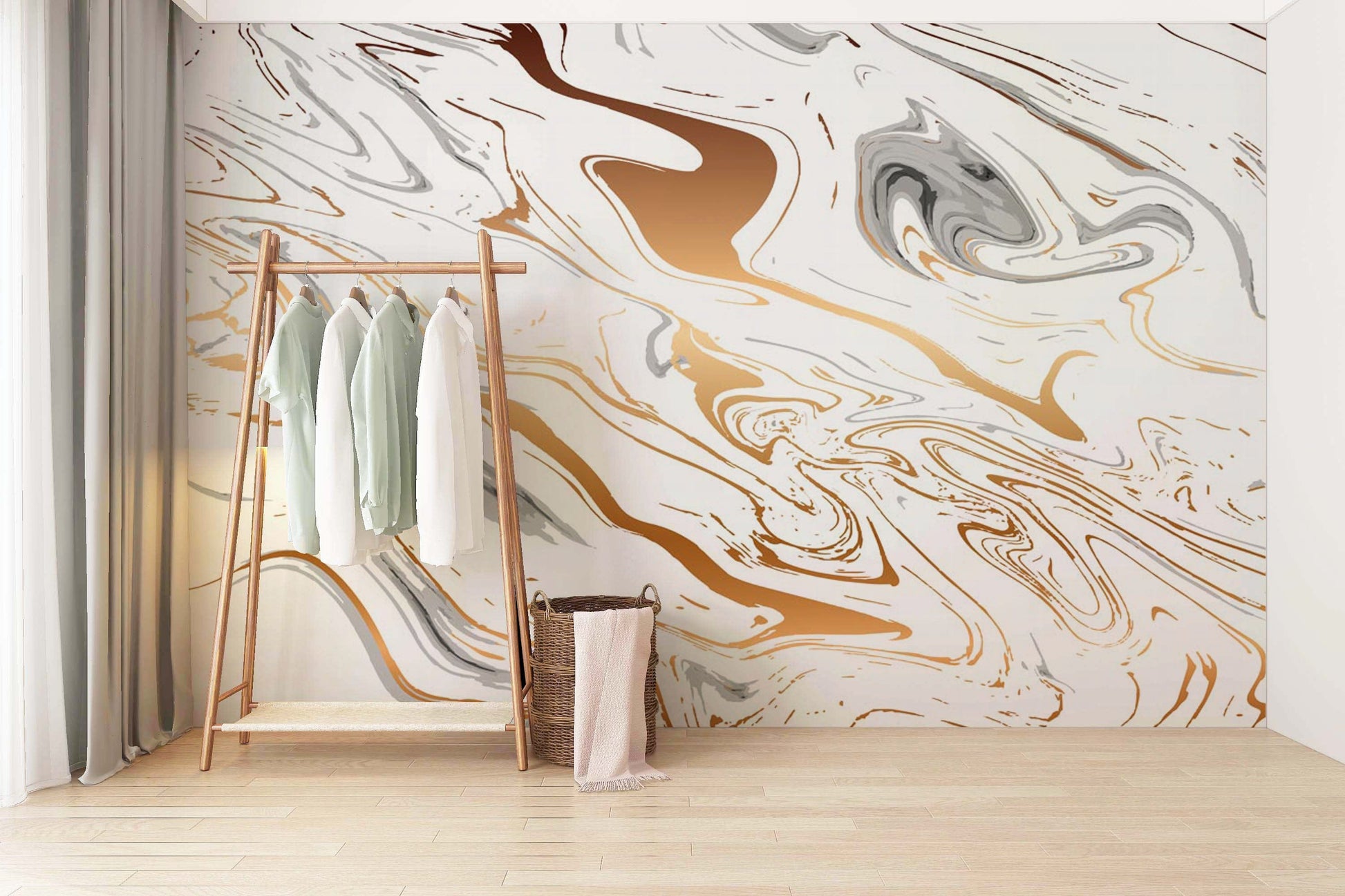 Decorate your living room with this abstract marble wallpaper mural.