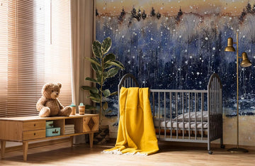 Enchanted Forest Snowfall Wall Mural