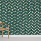 Abstract Design Green Wallpaper Mural Room