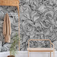 Wall Mural with Decorative Abstract Twisted Lines