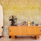 abstract watercolor yellow wallpaper mural living room decor