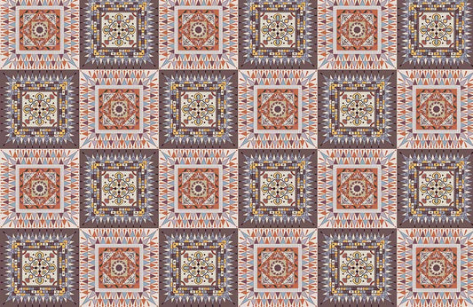 Wallcovering in the form of an actinomorphic angle Plain