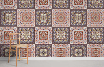 Bohemian Geometric Pattern Mural Wallpaper