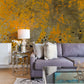Decorate your living room with this antique yellow paint wall mural wallpaper.