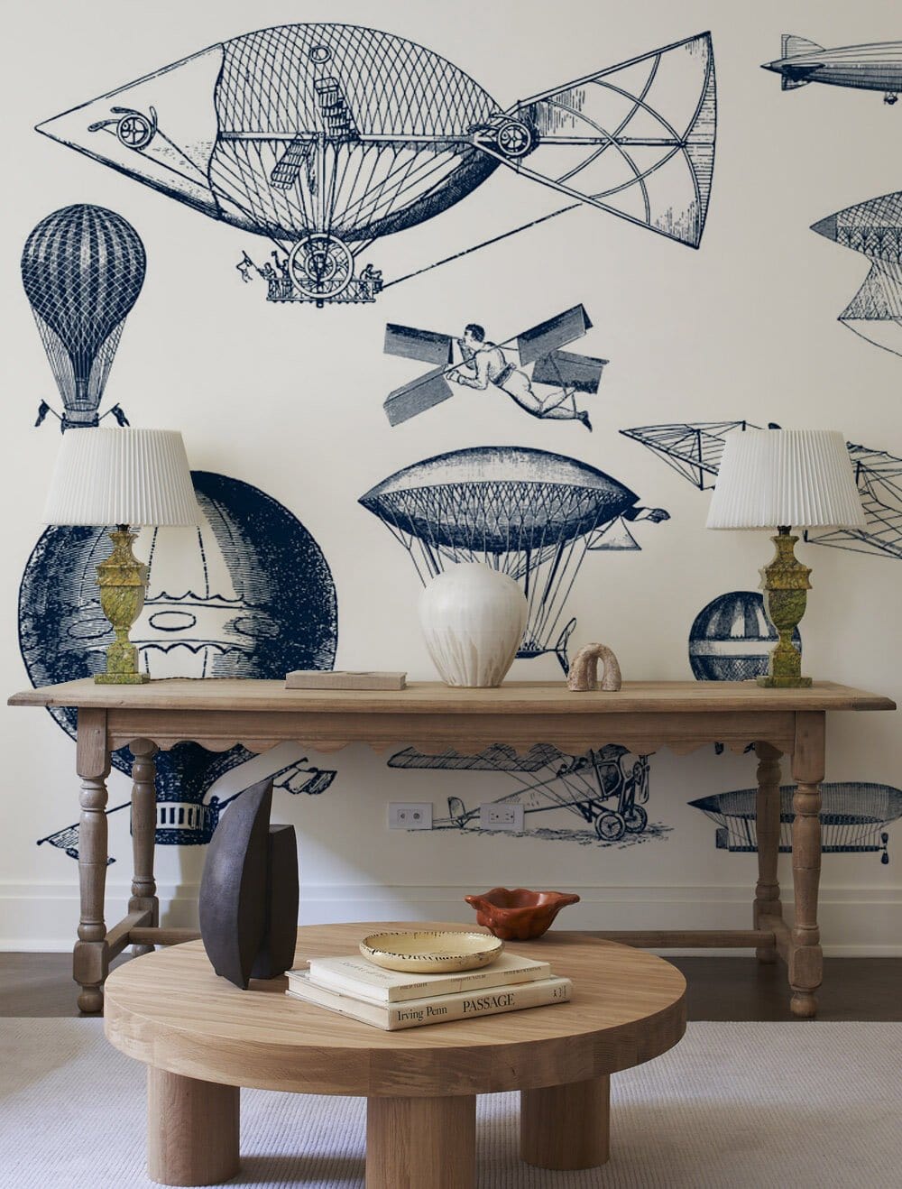 Decoration for the Living Room Featuring an Aircraft Revolution Industrial Wallpaper Mural