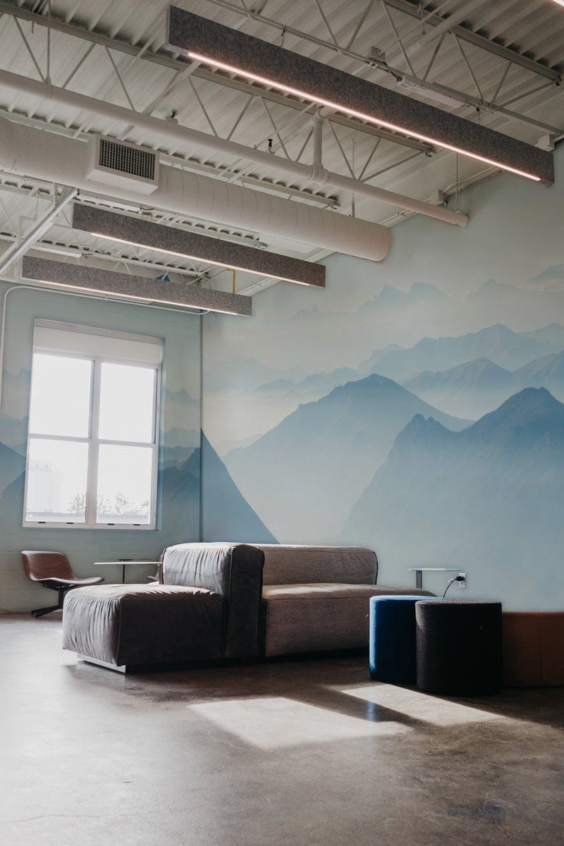 Living Room Wallpaper Mural Featuring a Breathtaking View of the Mountains