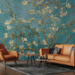Almond Flower oil painting wallpaper Mural for living Room decor