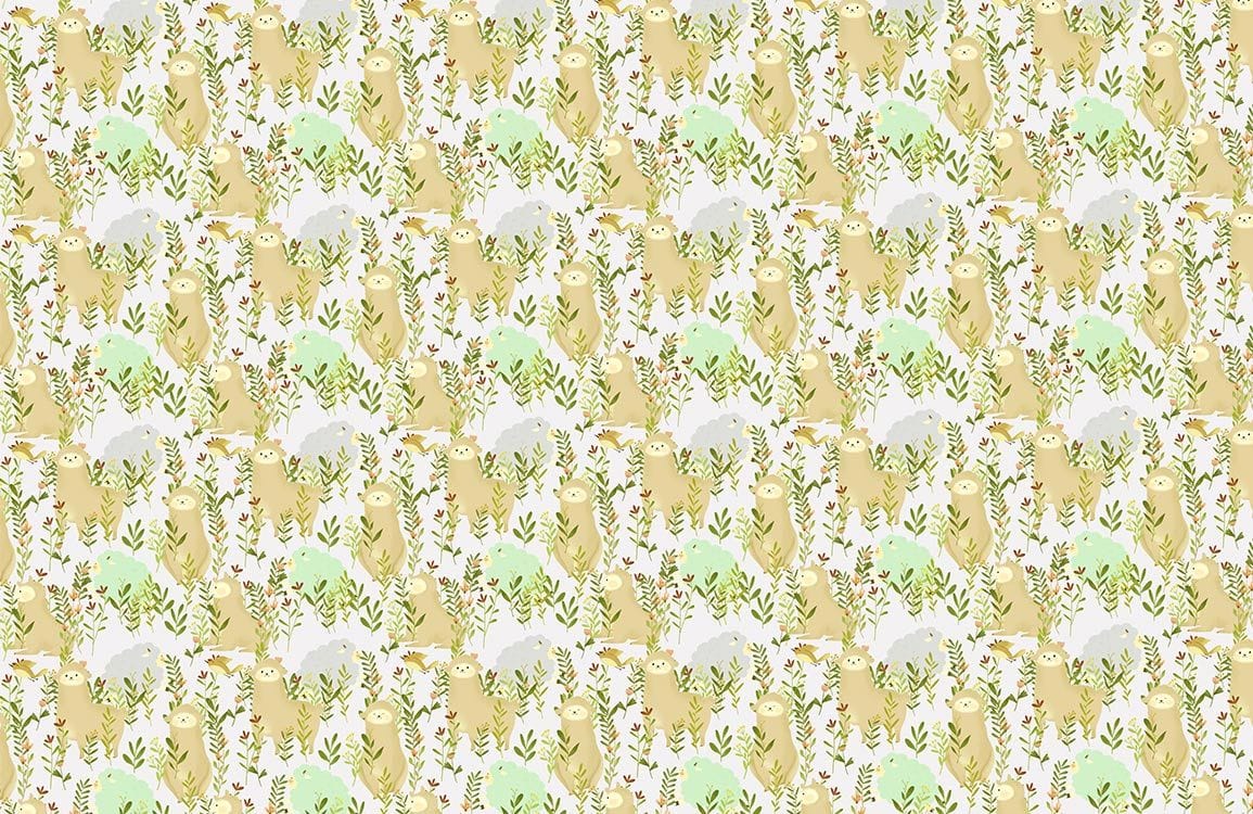 Whimsical Forest Animals Nursery Wallpaper Mural