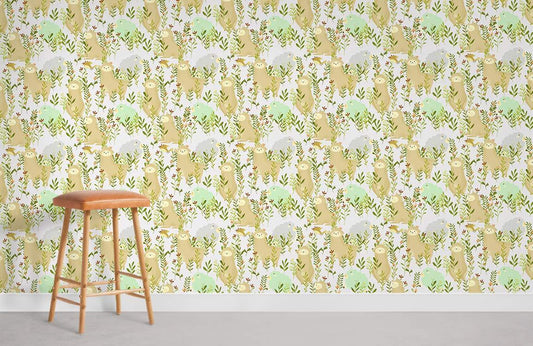 Whimsical Forest Animals Nursery Wallpaper Mural