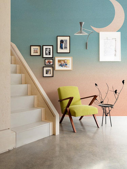 Serene Twilight Birds Silhouette Mural Wallpaper in living room