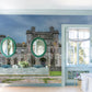 Wallpaper mural featuring an ancient scene of Lowther Castle, ideal for use as bathroom decor.