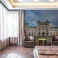 Wallpaper mural featuring an ancient scene of Lowther Castle, perfect for decorating a bedroom.