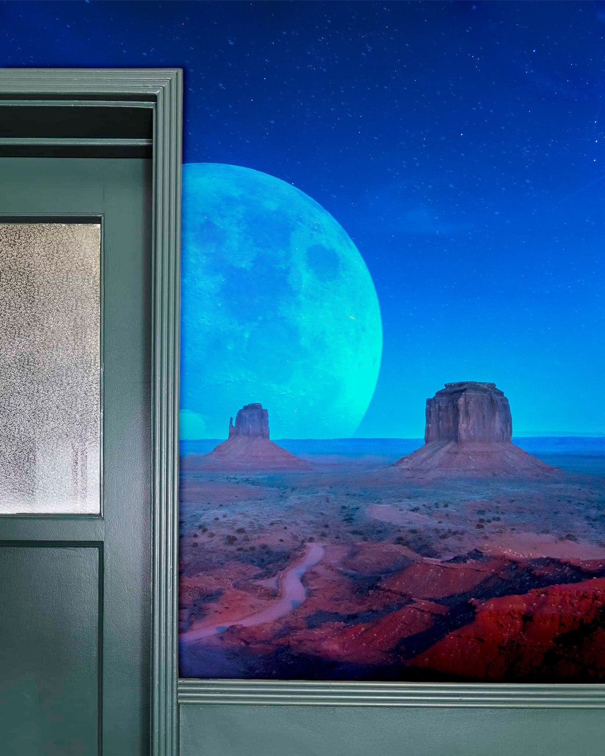 Mystical Moonlight Desert Landscape Mural Wallpaper