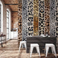 animal skin wallpaper crafted into an original work of art for the space