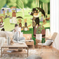 Animals in the Park Wallpaper Mural for the Decoration of the Living Room