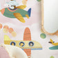 Animals Flying Airplanes on a Cartoon Planes Wall Mural for Hallway Decorations