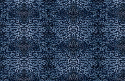 Blue Crocodile Skin Abstract Wallpaper
