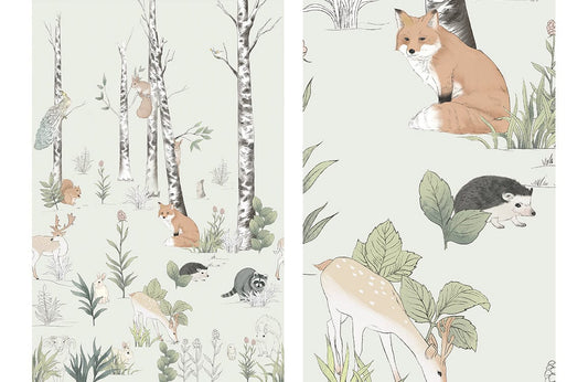 animal forest wallpaper mural details