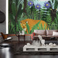 Animals of the Jungle Wallpaper Mural Used as Living Room Decoration