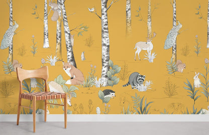 Forest Animals Wallpaper Mural Room Decoration Idea