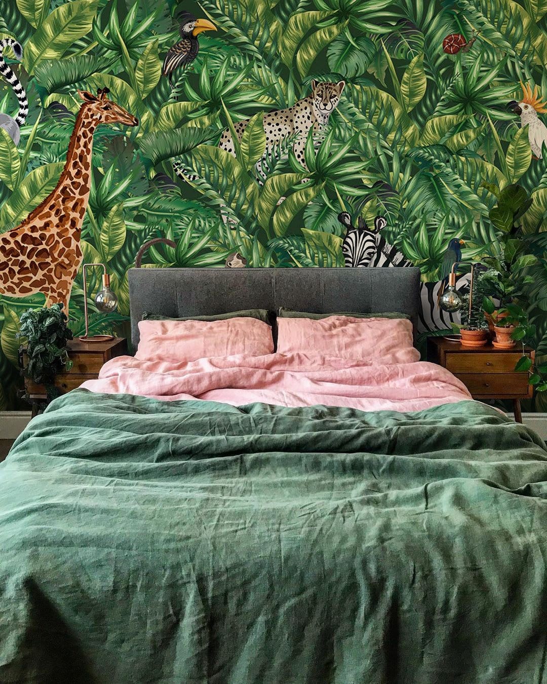 Animals from the Jungle Wallpaper Mural to Adorn Your Bedroom