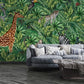 Animals from the Jungle Wallpaper Mural to Decorate the Living Room