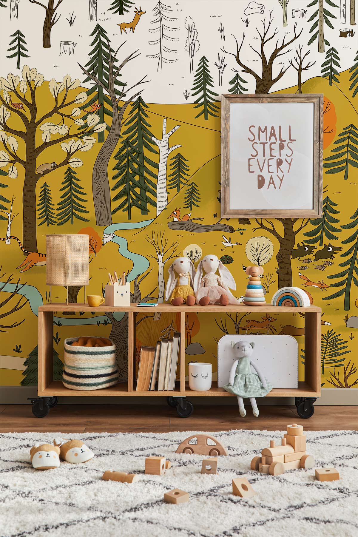 Whimsical Forest Animals Wall Mural