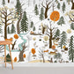 Whimsical Forest Animals Wallpaper