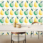 Sketched Apples and Pears Wallpaper Mural for dining Room