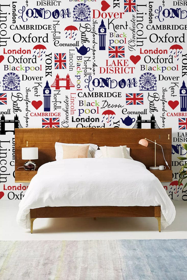 london landmark wallpaper mural bedroom decor idea