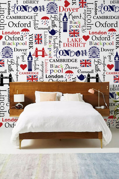 london landmark wallpaper mural bedroom decor idea