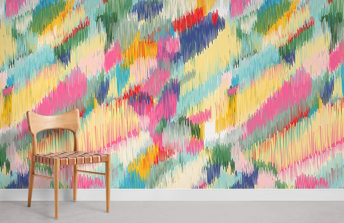 Colourful Art Paint Mural Wallpaper Room