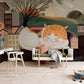 Animal Wallpaper Mural of a Sleeping Cat for the Living Room