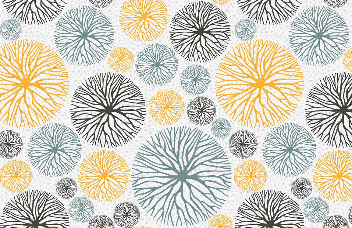 dandelion pattern plants Mural Wallpaper for wall decor