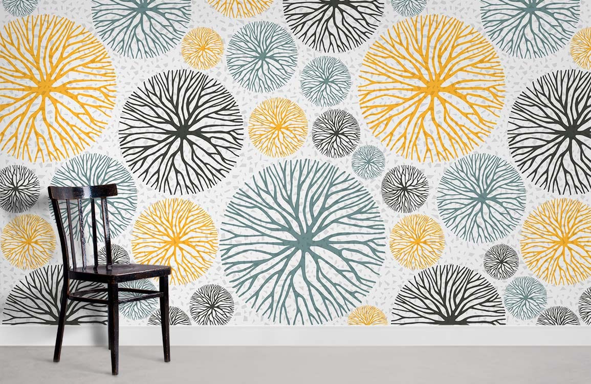 dandelion pattern plants Mural Wallpaper for Room decor