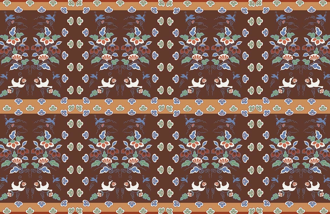 Boho Botanical Animal Pattern Mural Wallpaper