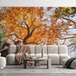 forest style wallpaper mural lounge custom design