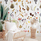 fall plants wallpaper mural for living room