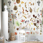 fall plants wallpaper mural for nursery room
