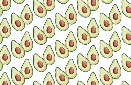 Sliced Avocados Fruit Wallpaper Mural