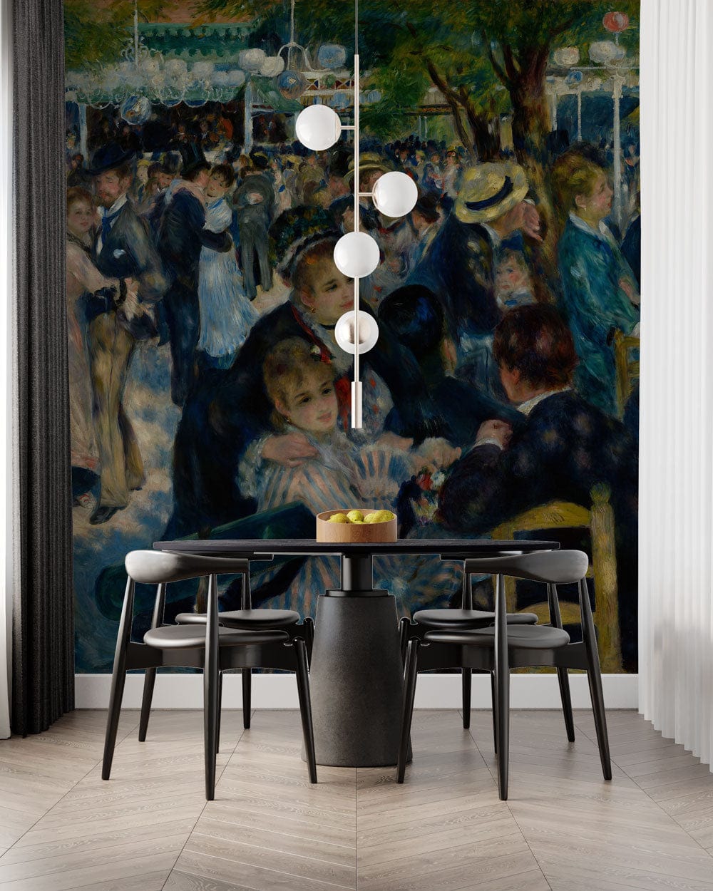 Ball at the Moulin De La Galete Wallpaper Mural for Dining Room Decor