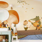 Animal Band Concert Wallpaper Mural for Use as Decoration in Bathrooms