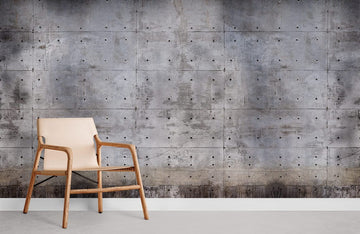 Industrial Concrete Panel Effect Mural Wallpaper