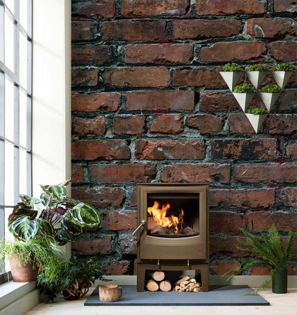 Bare Corroded Brick Hallway Wallpaper Custom Home Interior Decor