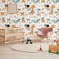 Colorful Giraffe Animal Wallpaper For Nursery Decor