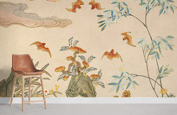 Vintage Botanical Garden Wall Mural Wallpaper