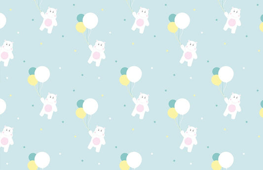 Bear & Balloon Wallpaper Mural Home Decor